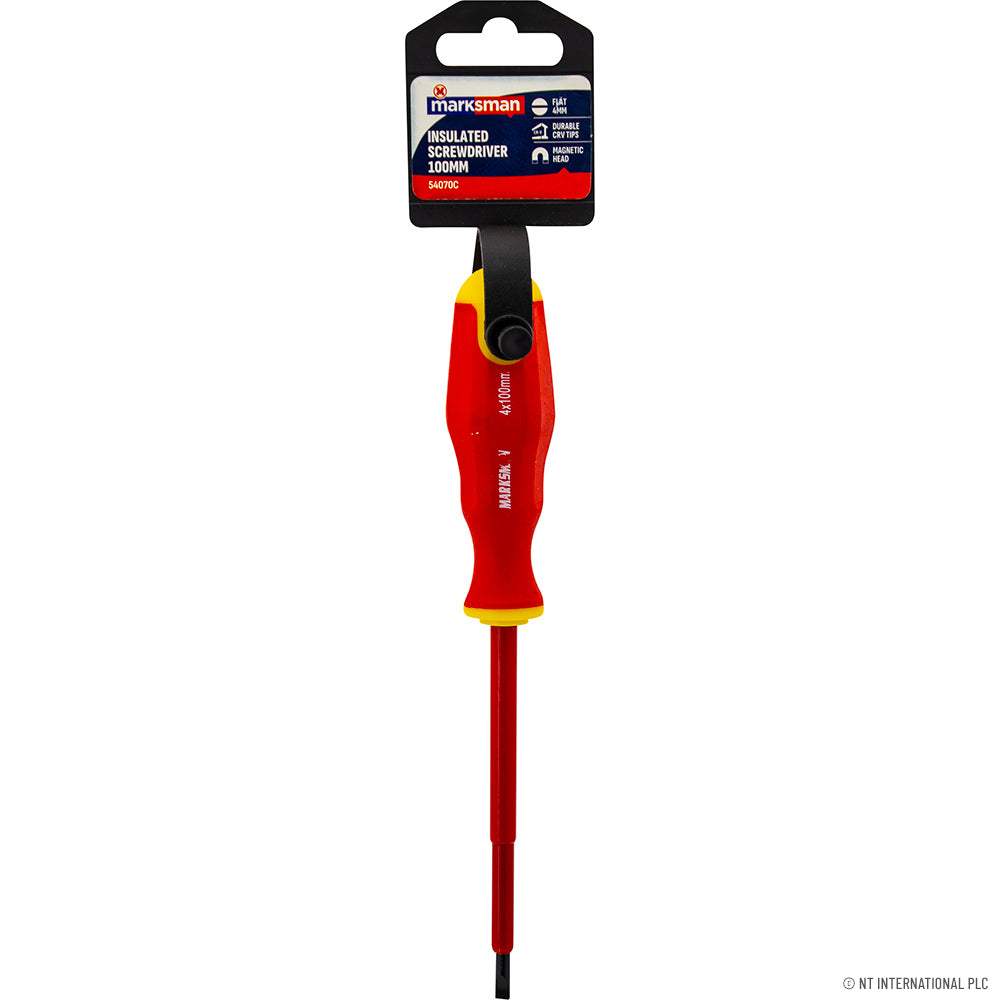 4" (10cm) Insulated Screwdriver - Flat