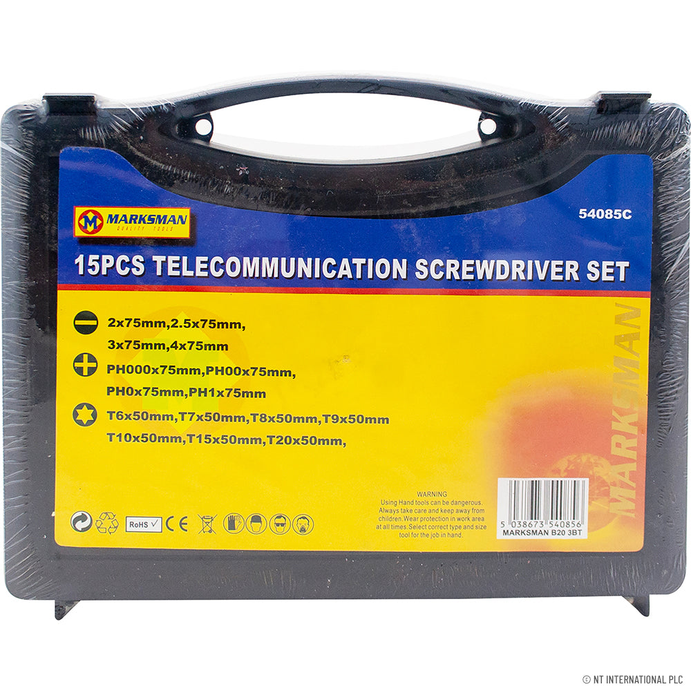 Peak Kit 15pc Telecommunication Screwdriver Set - Peak Kit
