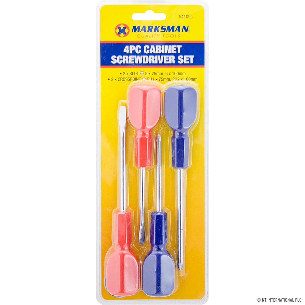 4pc Cabinet Handle Screwdriver Set