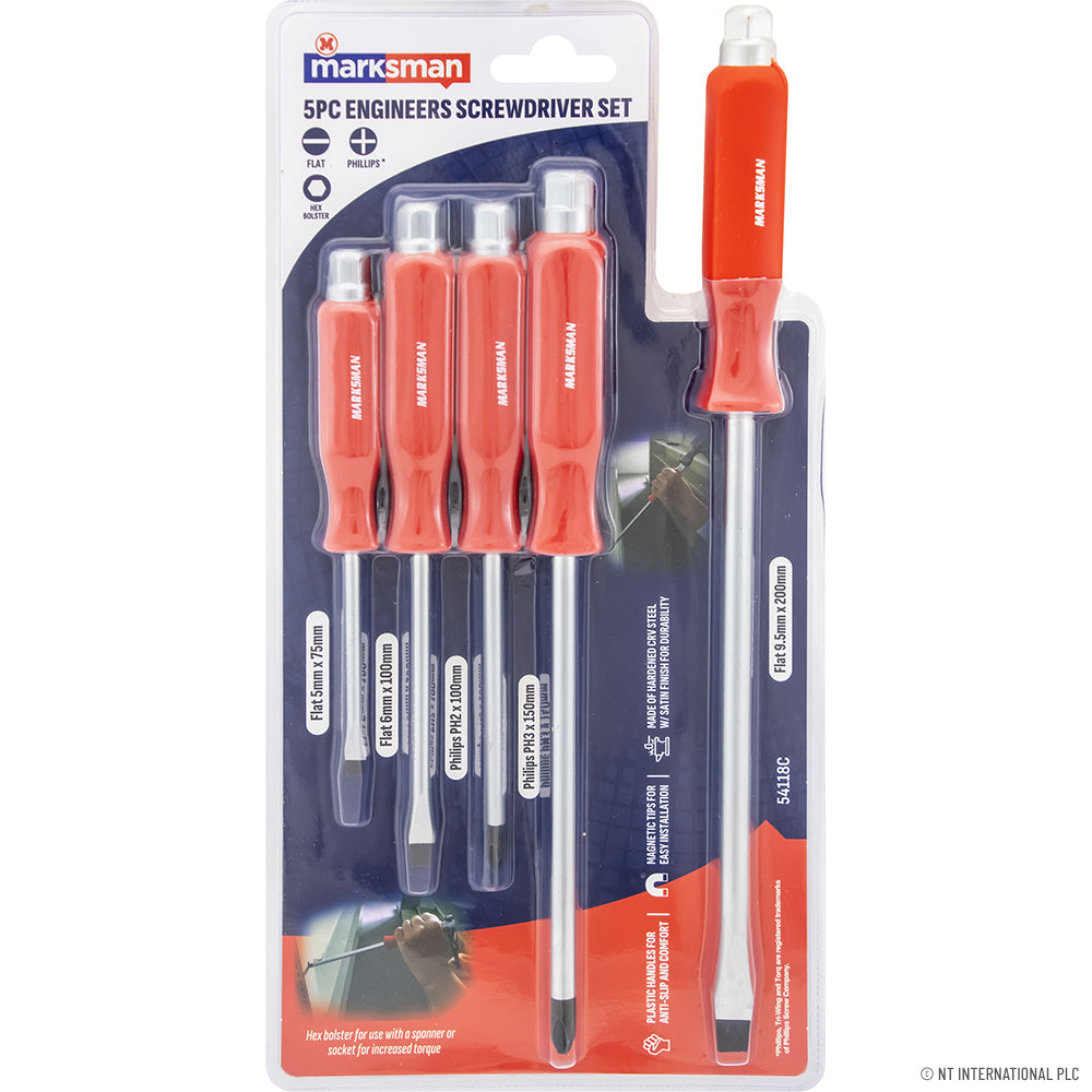 5pc Engineers Screwdriver Set