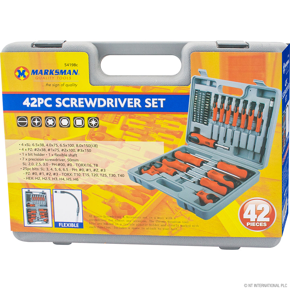 58pc Screwdriver & Bit Set - Blowcase