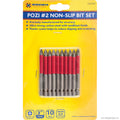 10pc Pozi #2 Non Slip Bit Set - 3