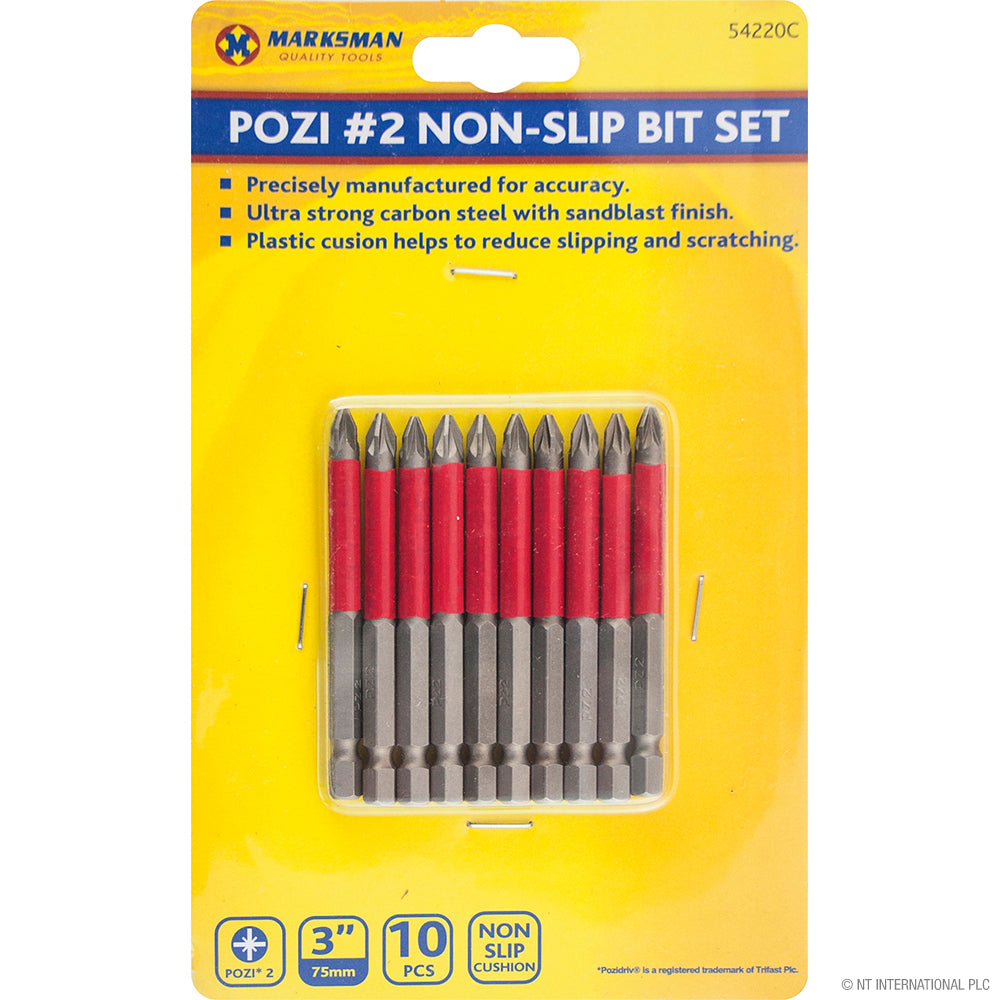Peak Kit 10pc Pozi #2 Non Slip Bit Set - 3 - Peak Kit