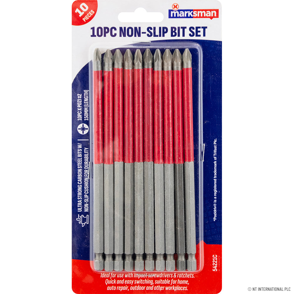 10pc Non Slip Bit Set - 6