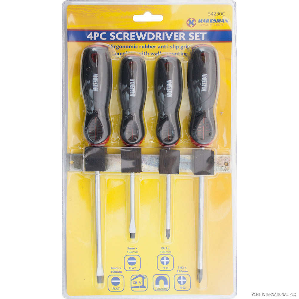 5pc Screwdriver Set - Red Handle