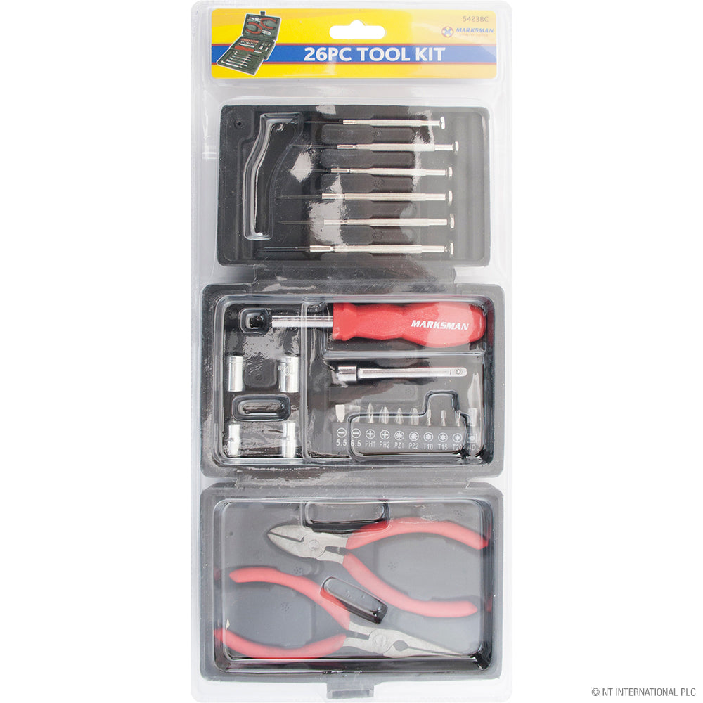 26pc Screwdriver Plier Tool Kit