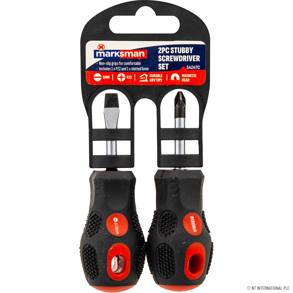 4pc Stubby Screwdriver Set