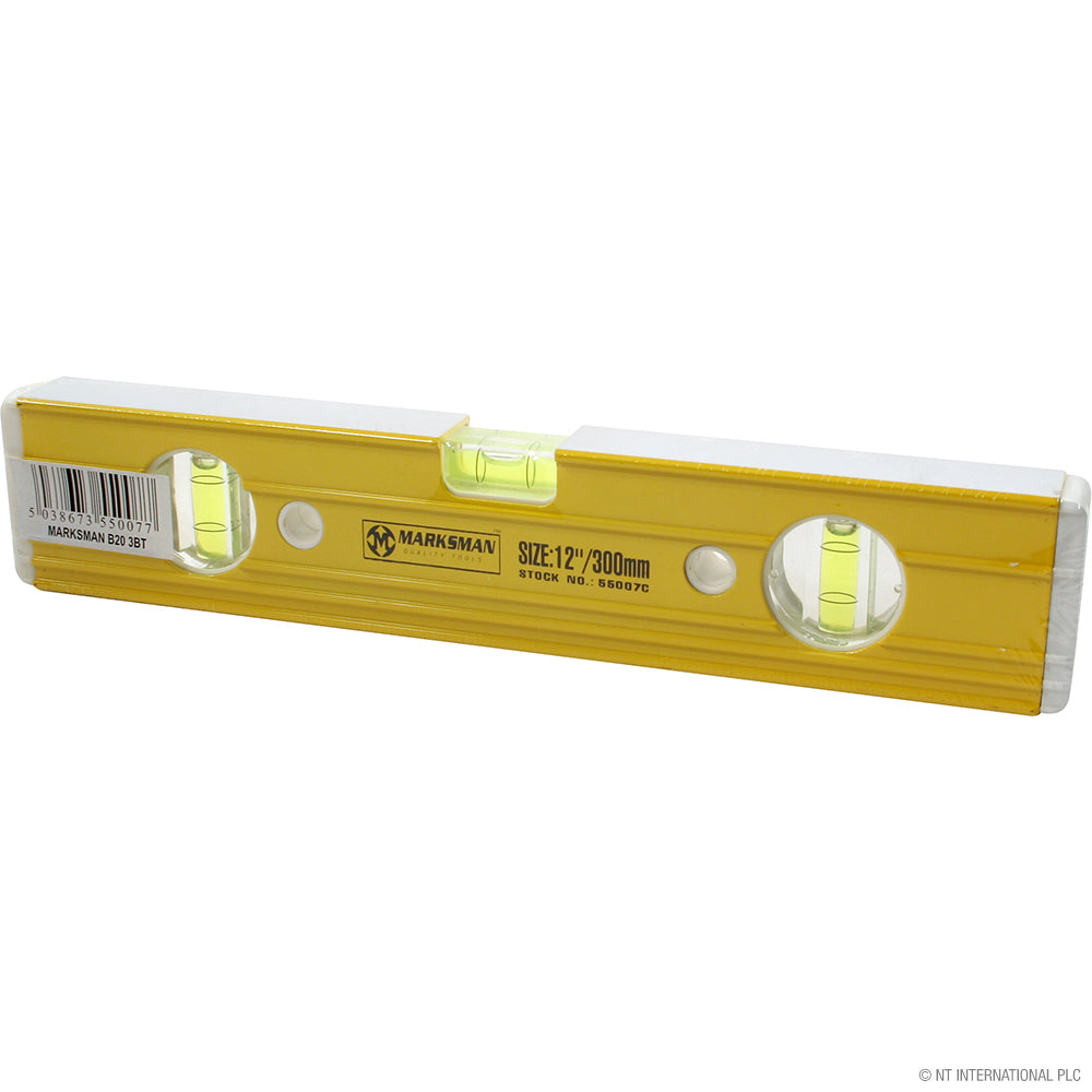 12" / 30cm x 1.5mm Spirit Level - Ribbed
