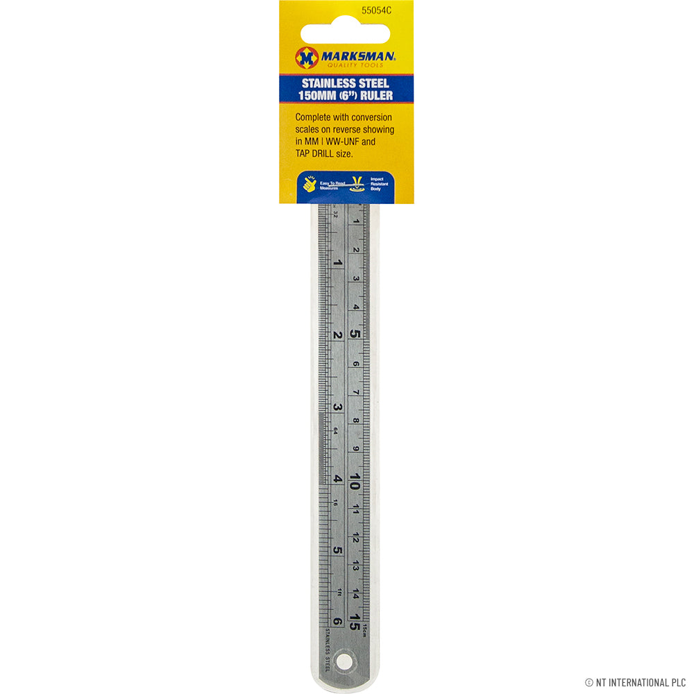 6" Stainless Steel Ruler 150mm