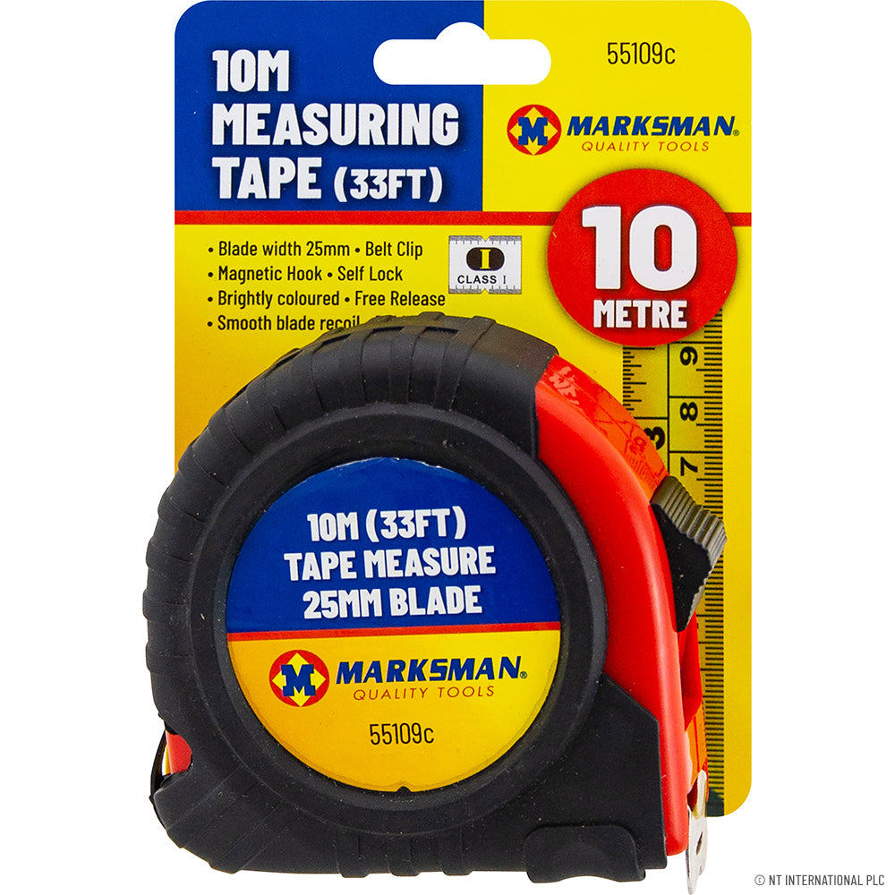 Peak Kit 10m x 25mm Tape Measure - Red / Black - Peak Kit