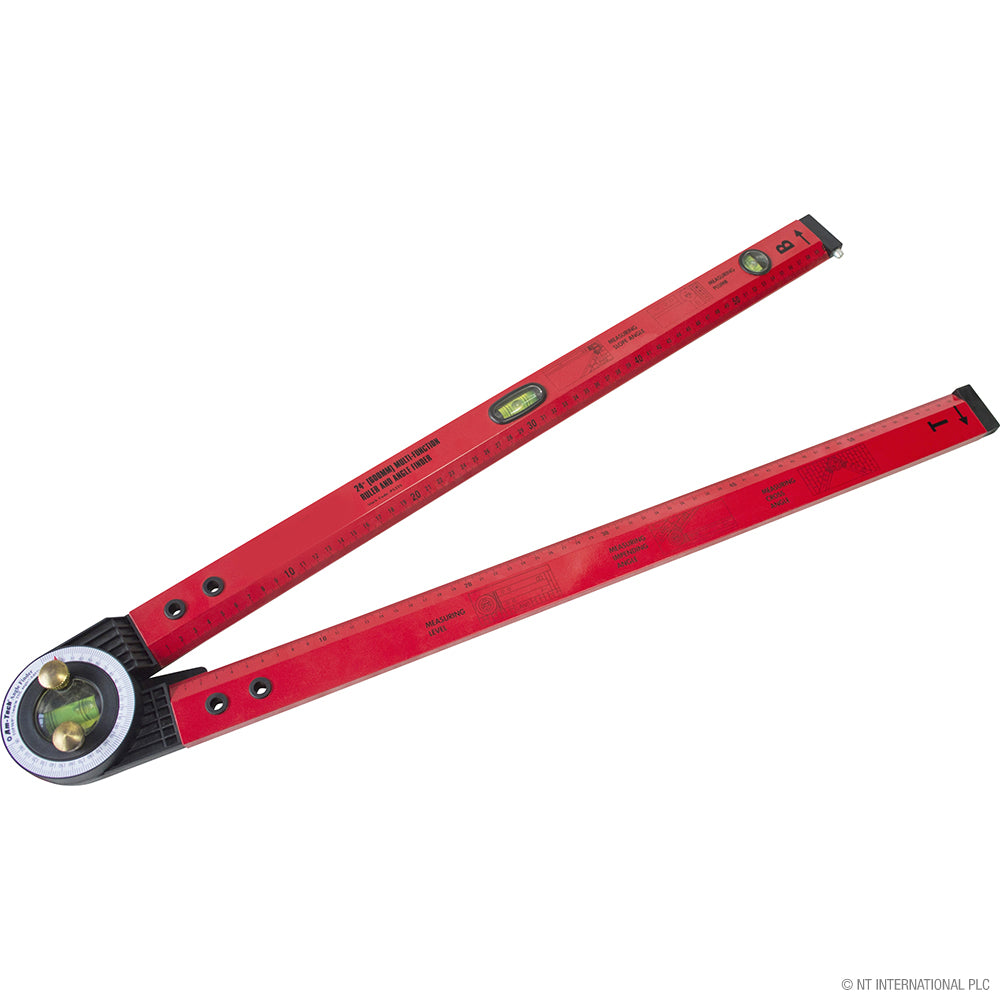 20" / 50cm Ruler & Angle Finder - Red
