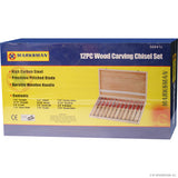 Peak Kit 12pc Wood Carving Chisel Set - Wooden Case - Peak Kit