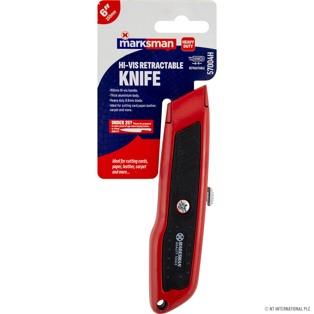 6" / 150mm Retractable Knife - Silver