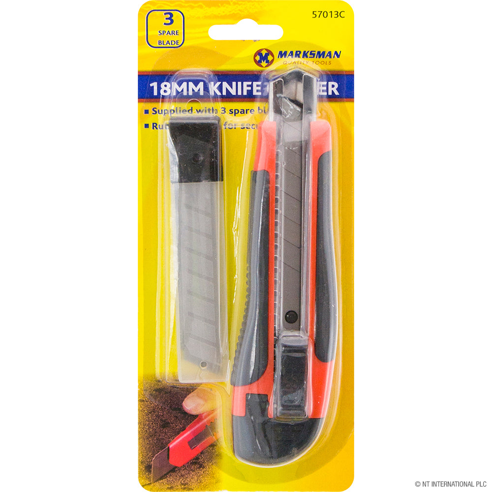18mm Snap Off Knife - 3 Spare Blades