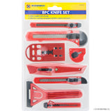 6pc Knife / Cutter Set - Red