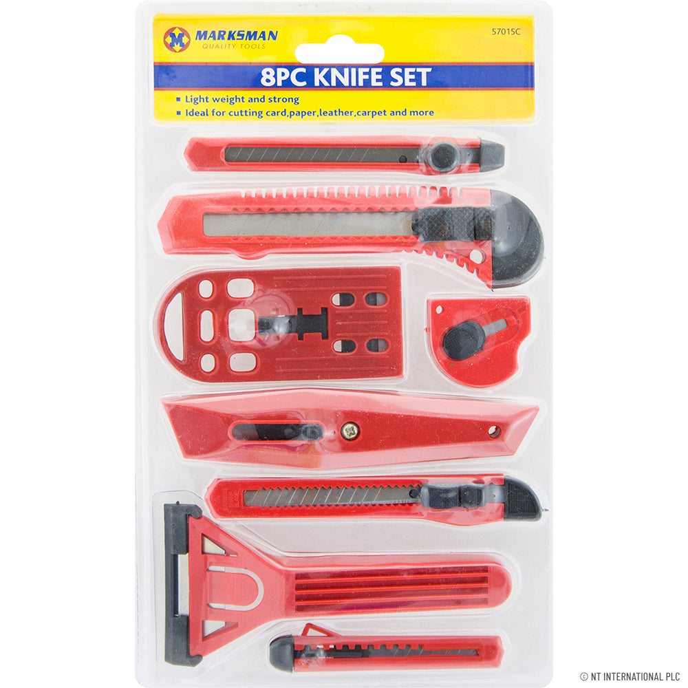 6pc Knife / Cutter Set - Red