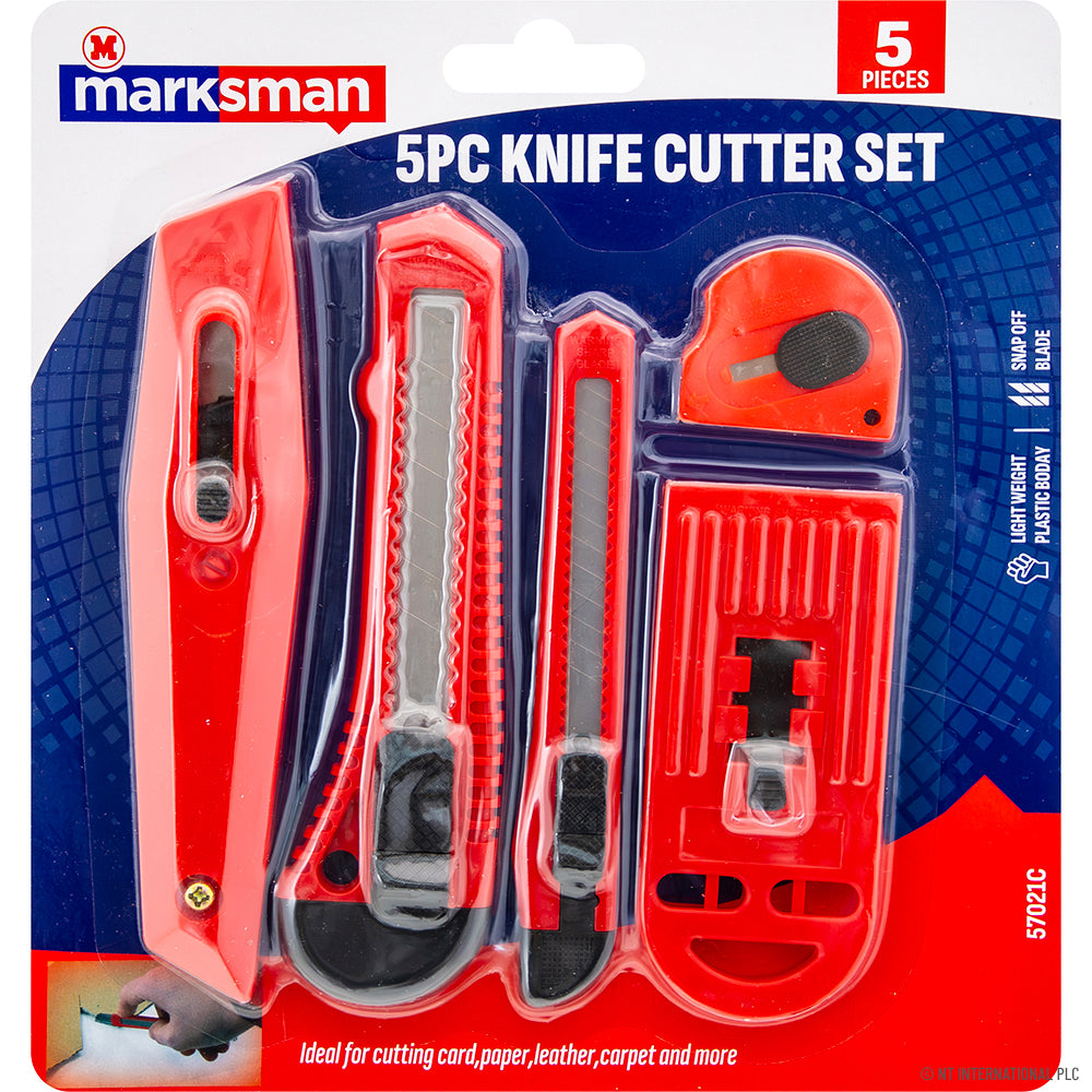 6pc Knife / Cutter Set - Red
