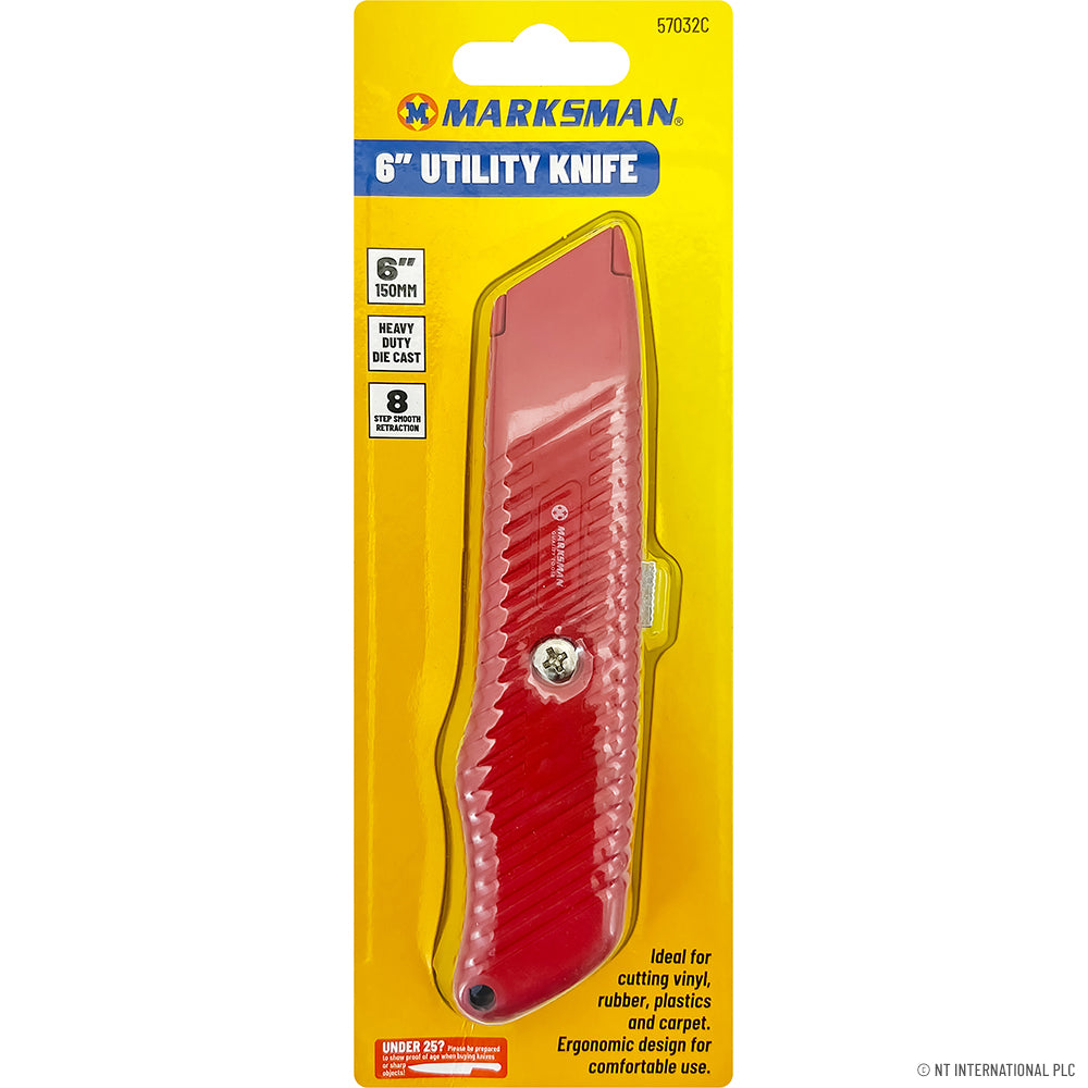 6" / 150mm Utility Knife Alu - Red