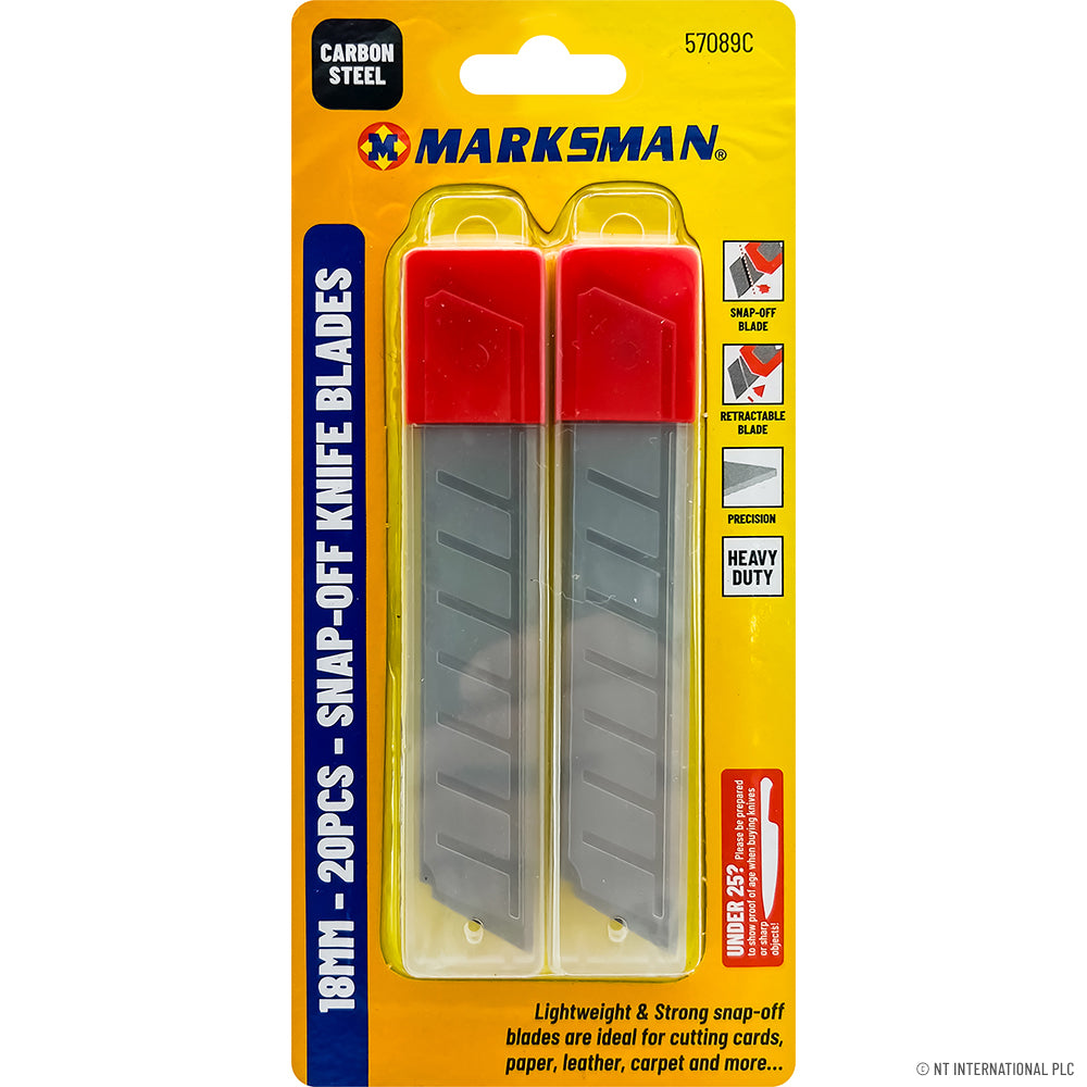 20pc 9mm Snap Off Knife Blades
