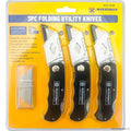3pc Folding Utility Knives with 10pc Blades