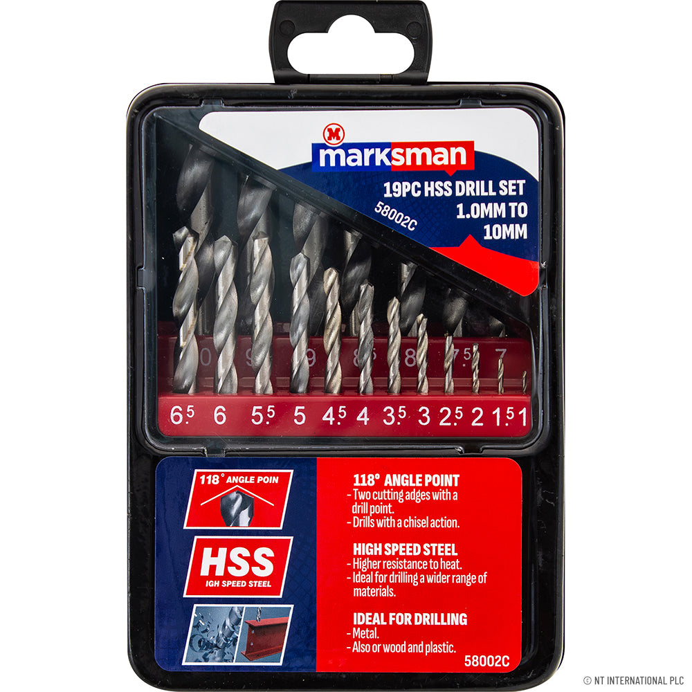 Peak Kit 19pc HSS Titanium Drill Set - 1.0mm to 10mm - Peak Kit