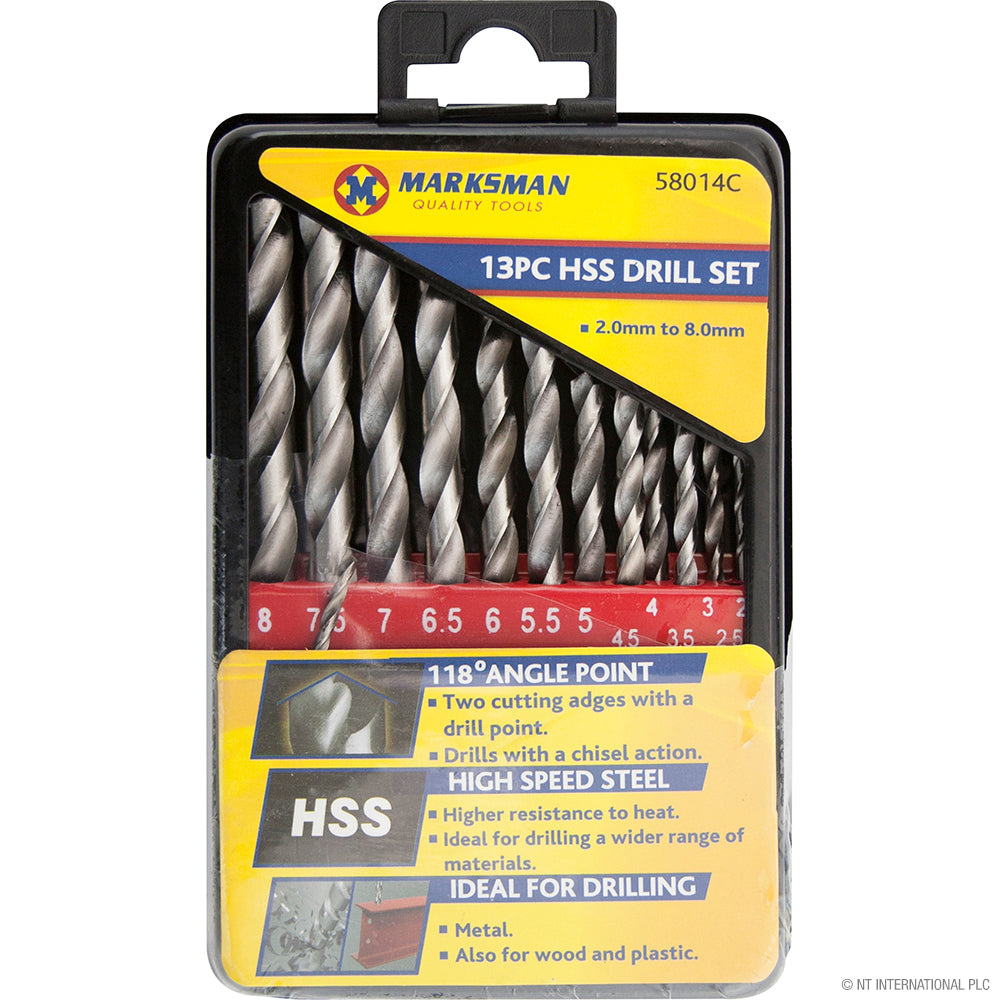 13pc HSS Drill Set - 1.5mm to 6.5mm