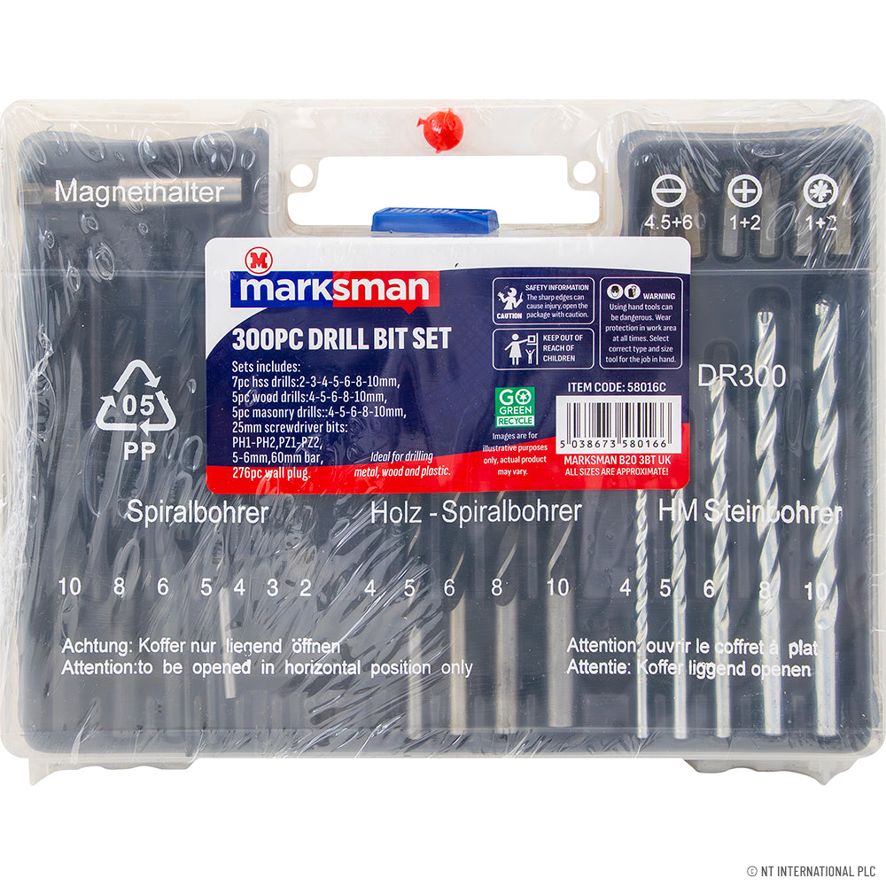 300pc Drill Bit Set - Blowcase