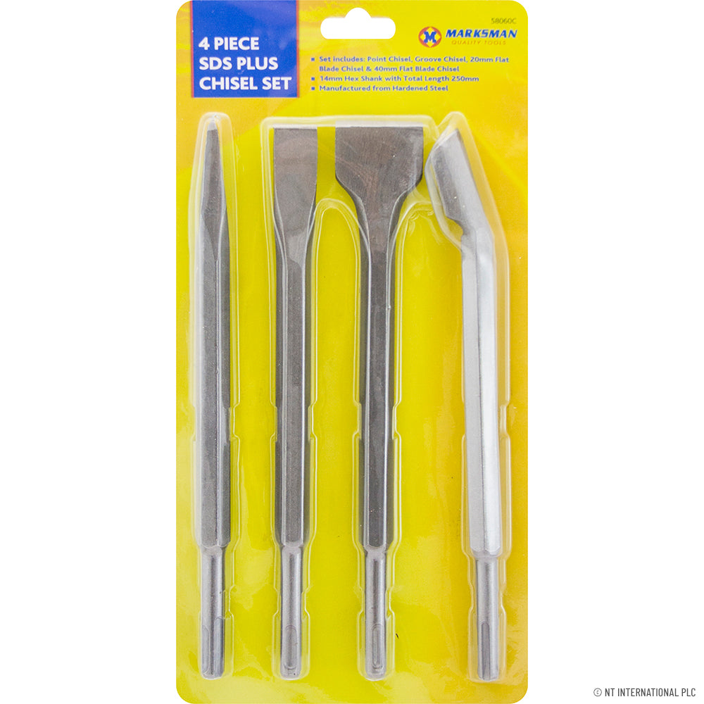Peak Kit 4pc SDS Plus Chisel Set - Peak Kit