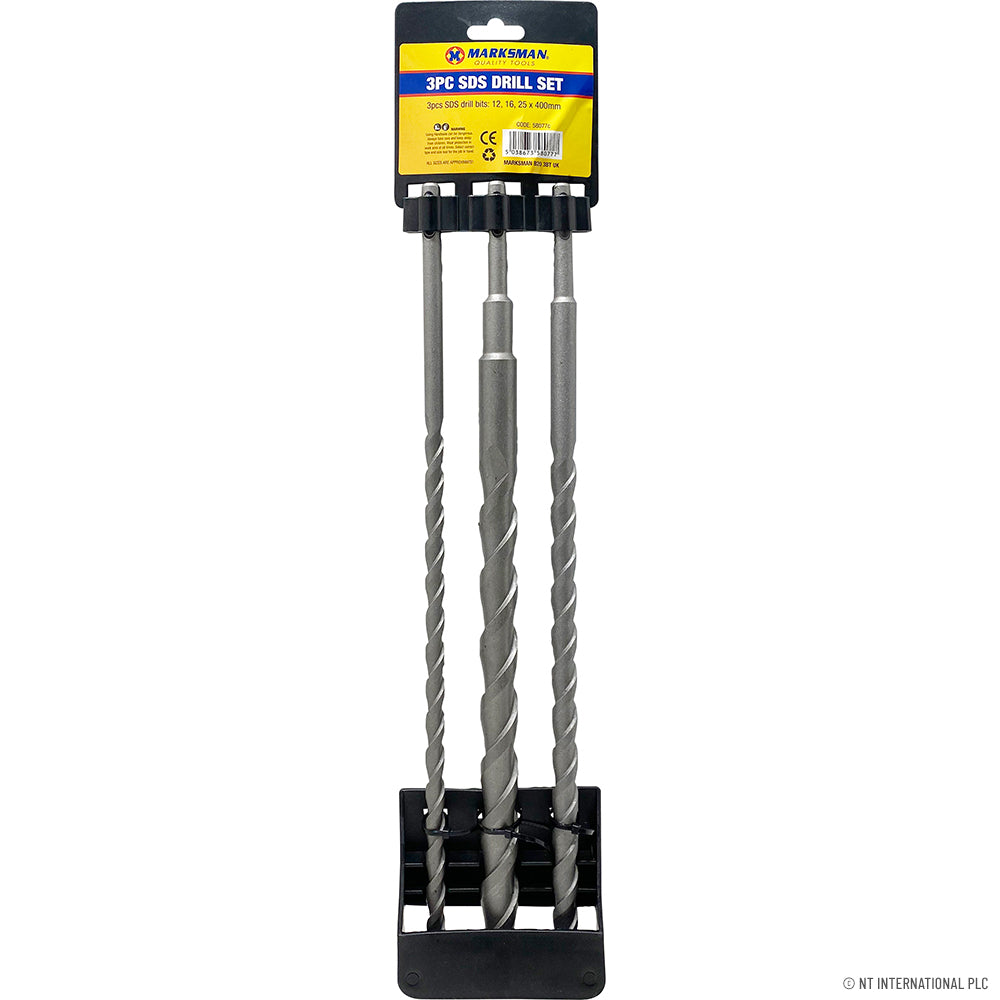 Peak Kit 3pc SDS Drill Bit Set - 400mm - 12/16/25mm - Peak Kit
