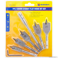 7pc Stubby Flat Wood Bit Set - 100mm