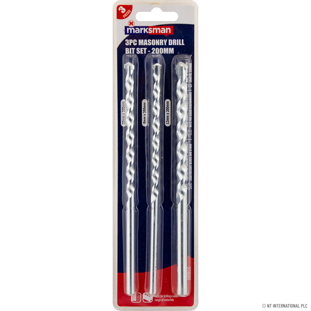 3pc Masonary Drill Set - 400mm - DB