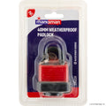 40mm Weatherproof Padlock - Red
