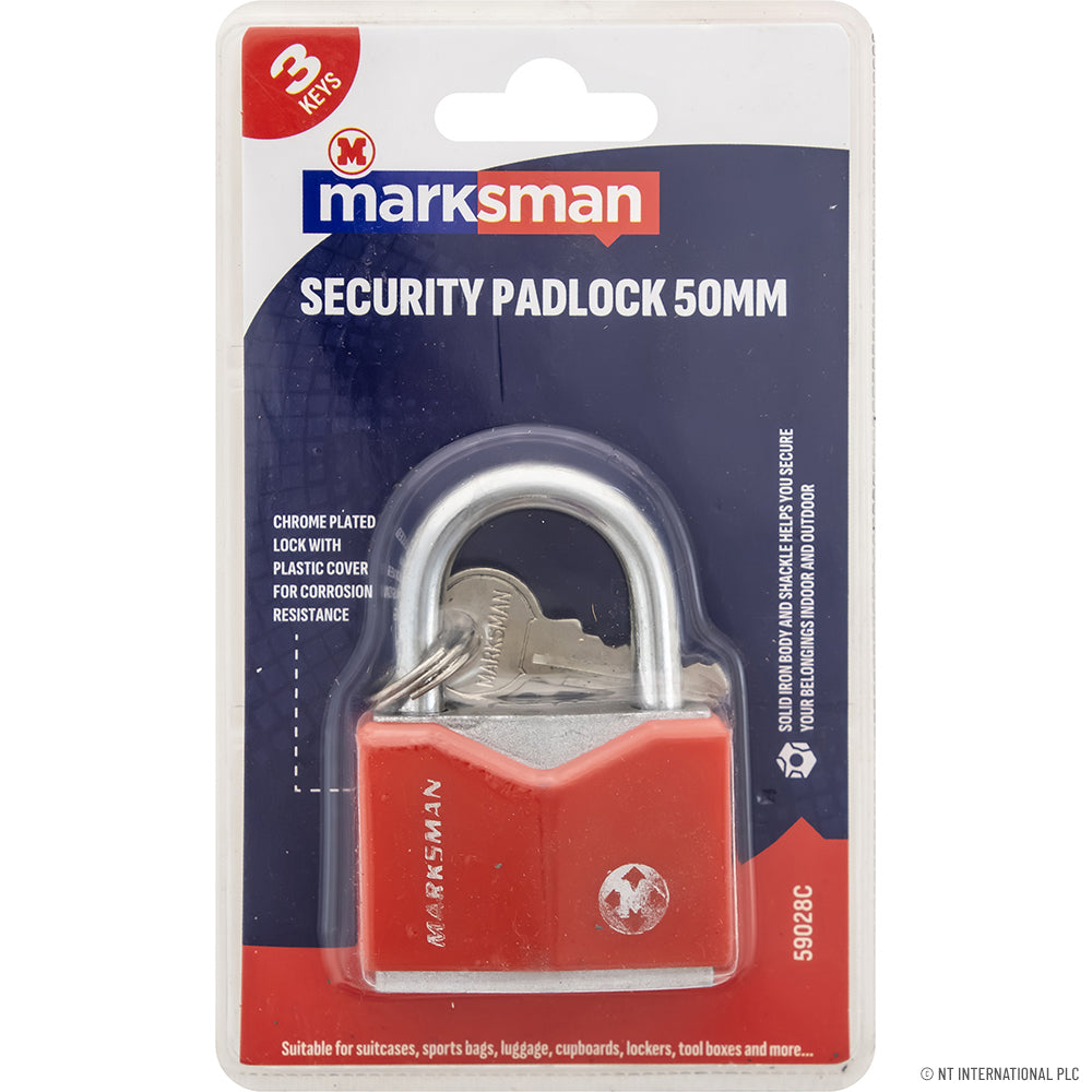 20mm Iron Security Padlock - Red
