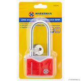 20mm Long Shackle Security Padlock - Red