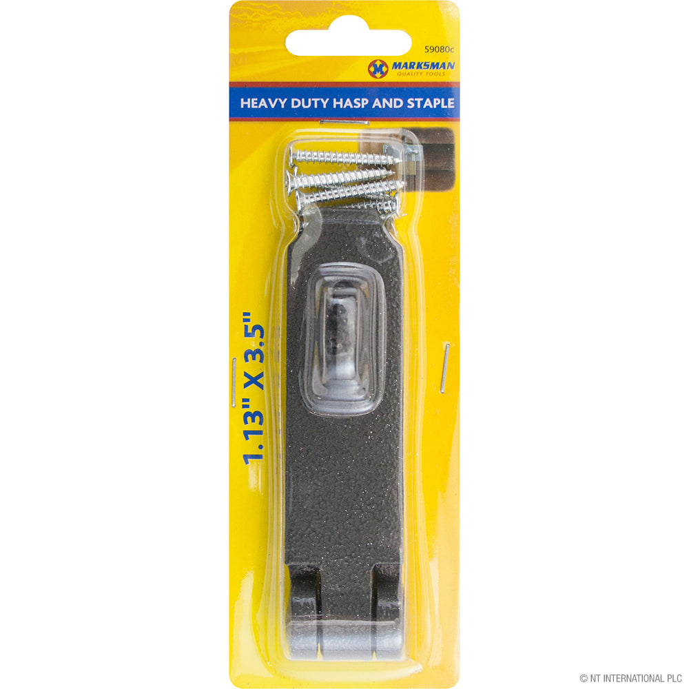3.5" / 9cm x 1.13" Heavy Duty Hasp & Staple