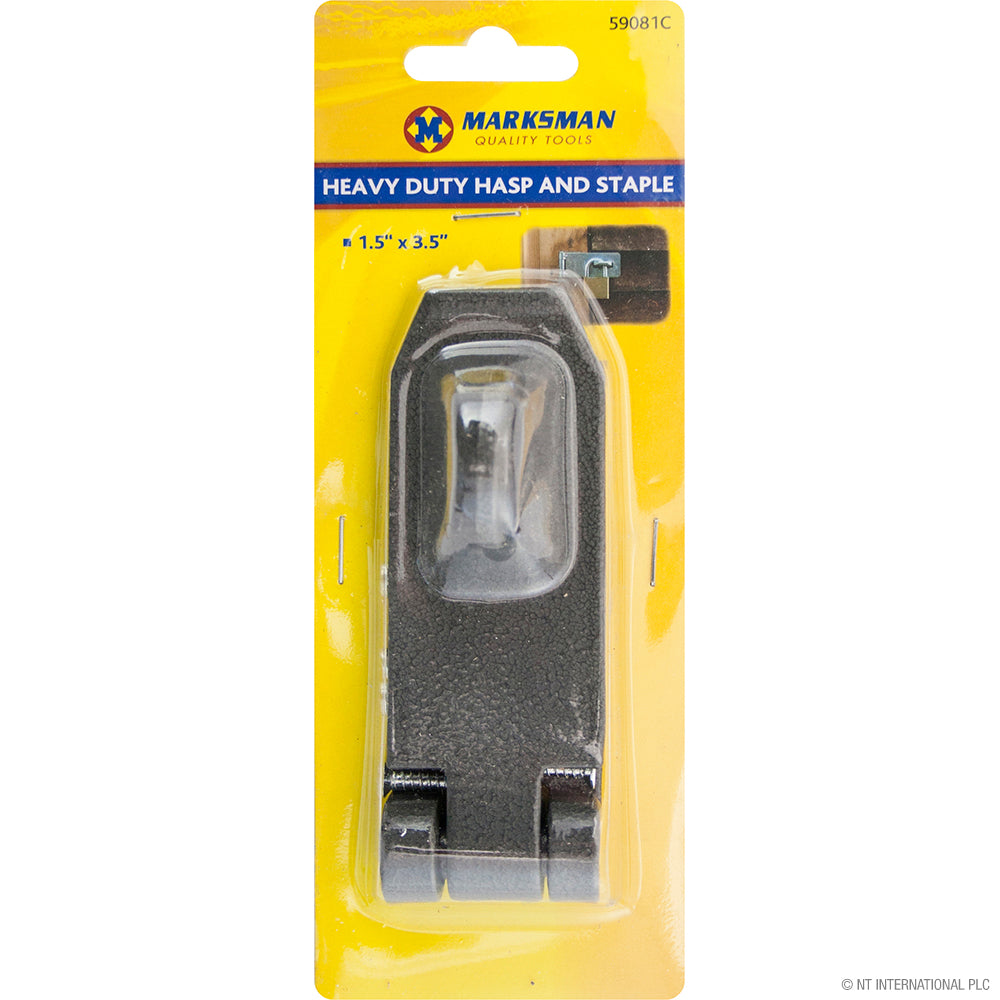 3.5" / 9cm x 1.5" Heavy Duty Hasp & Staple