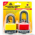 2pc 50mm Waterproof Padlock