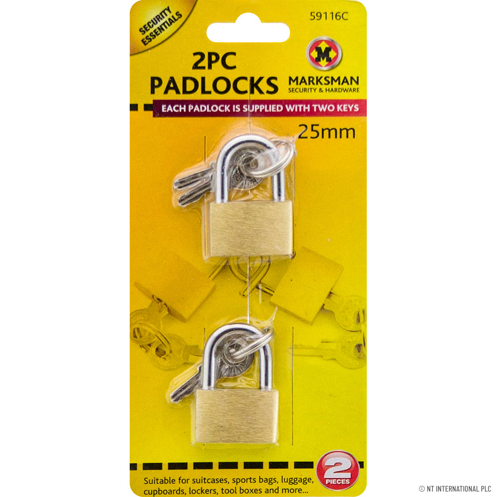 Peak Kit 2pc Brass Padlock Set - 25mm - Peak Kit