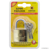 25mm Brass Coated Padlock - Single