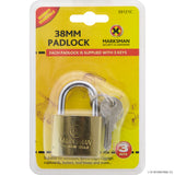 25mm Brass Coated Padlock - Single