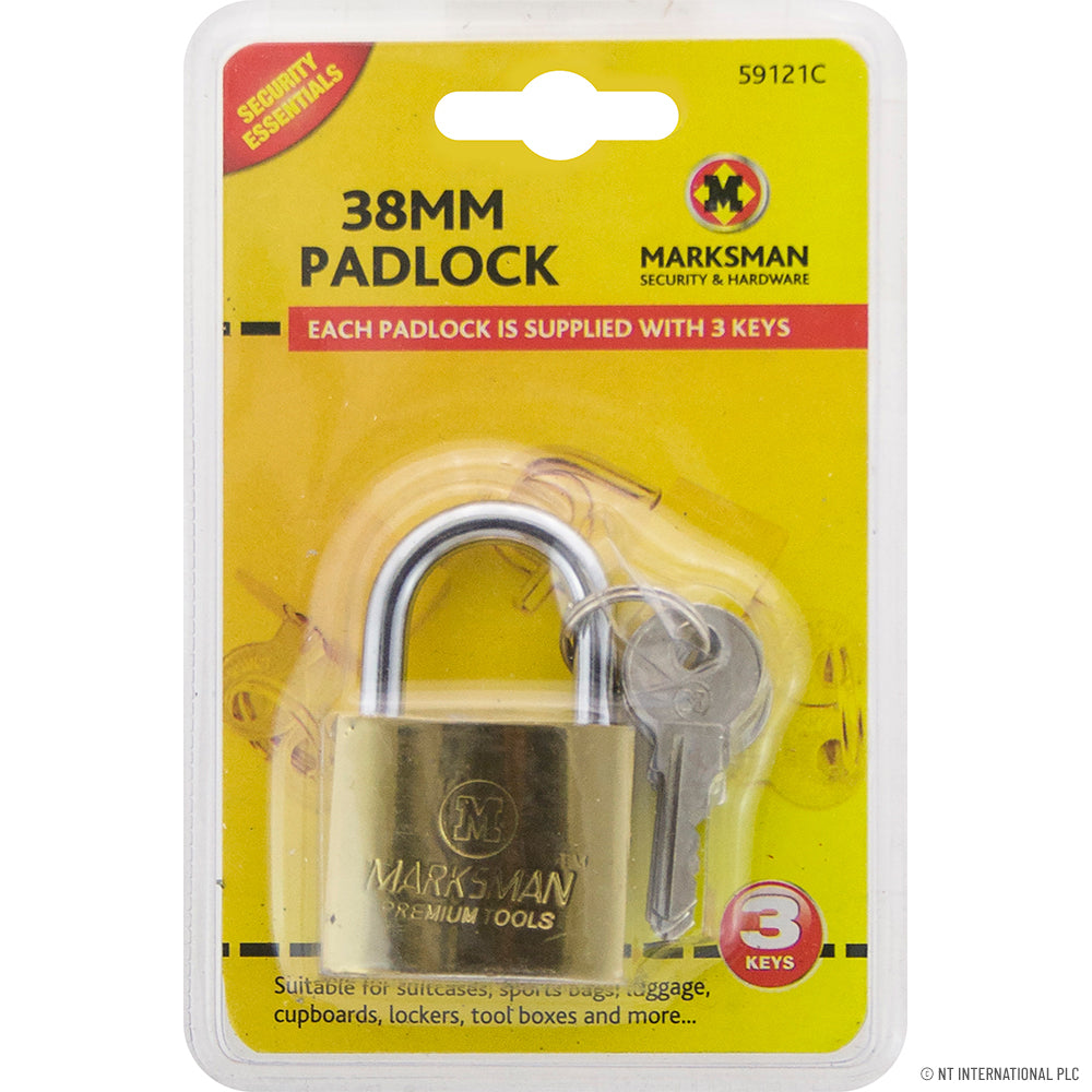 25mm Brass Coated Padlock - Single