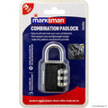 3 Digit Combination Padlock - Black