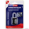 3 Digit Combination Padlock - Black