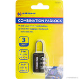 3 Digit Combination Padlock CDU - Red/Black