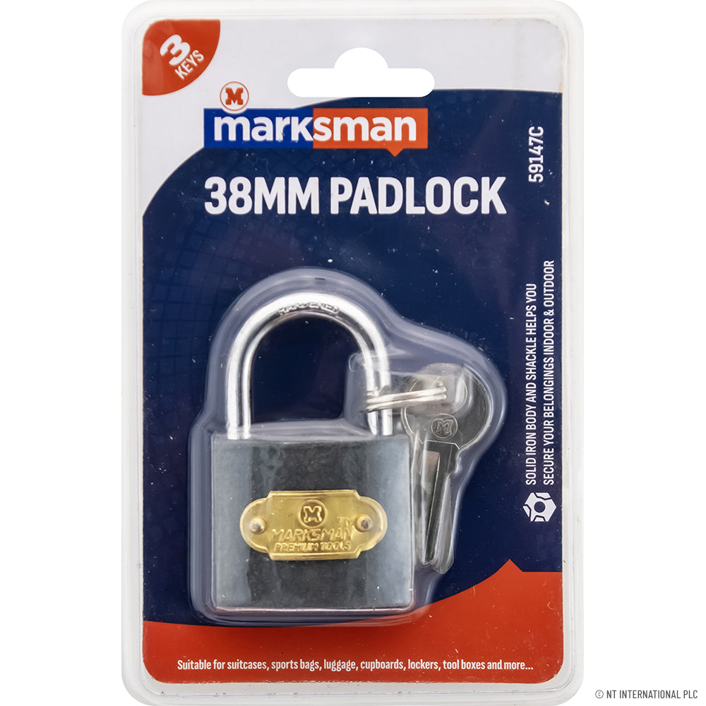 25mm Black Iron Padlock - Single