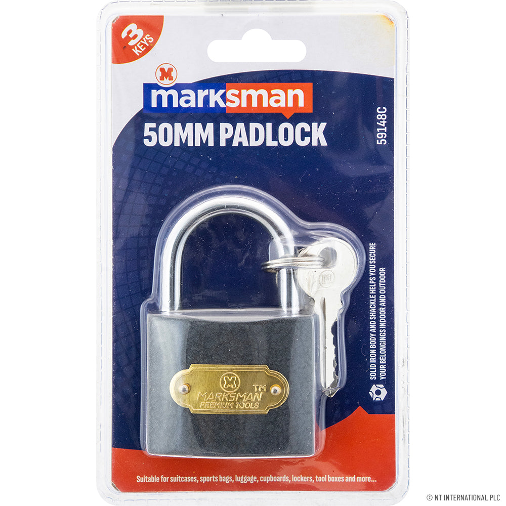 25mm Black Iron Padlock - Single