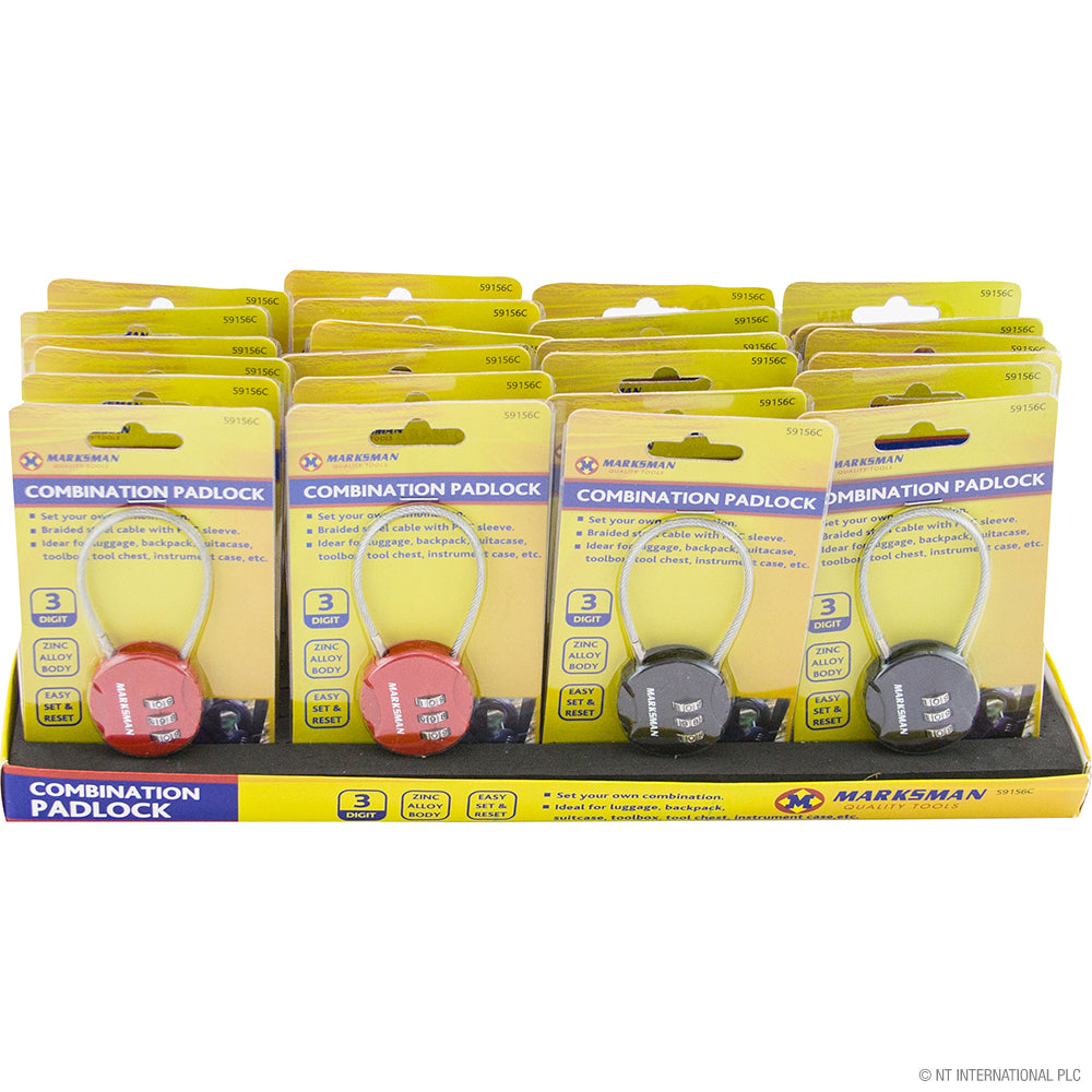 Peak Kit 3 Digit Combination Padlock CDU - Loop - Peak Kit