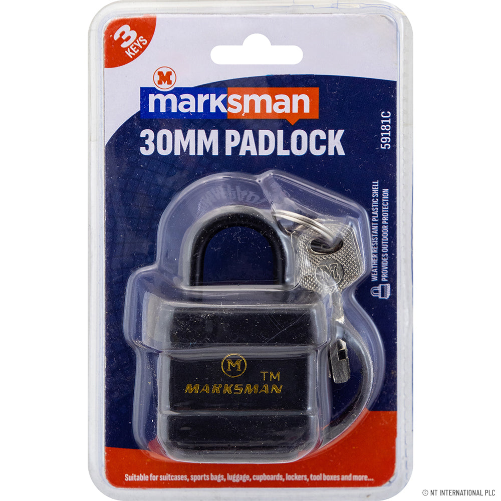 30mm Square Armoured Cover Padlock