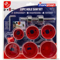 10pc Holesaw Set - DB - Red