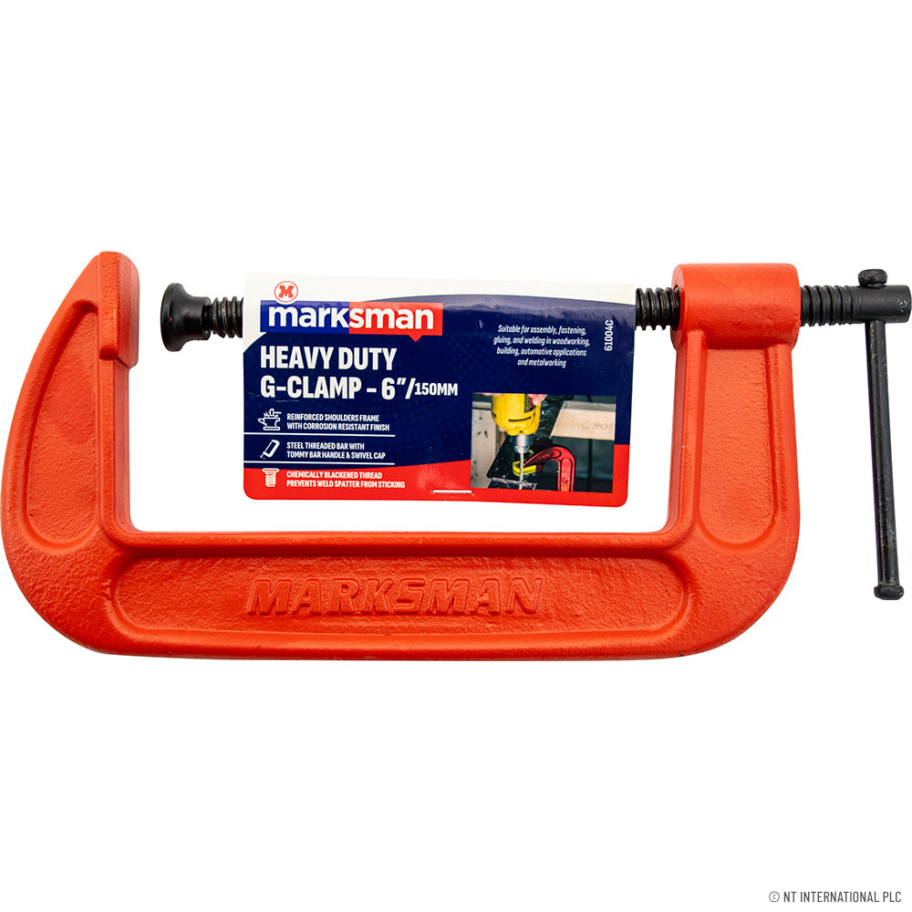 6" Heavy Duty G Clamp - Red